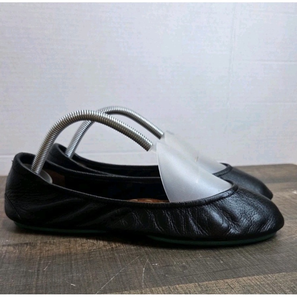 Tieks by Gavrieli Womens Matte Black Leather Ballet Flats Size 10